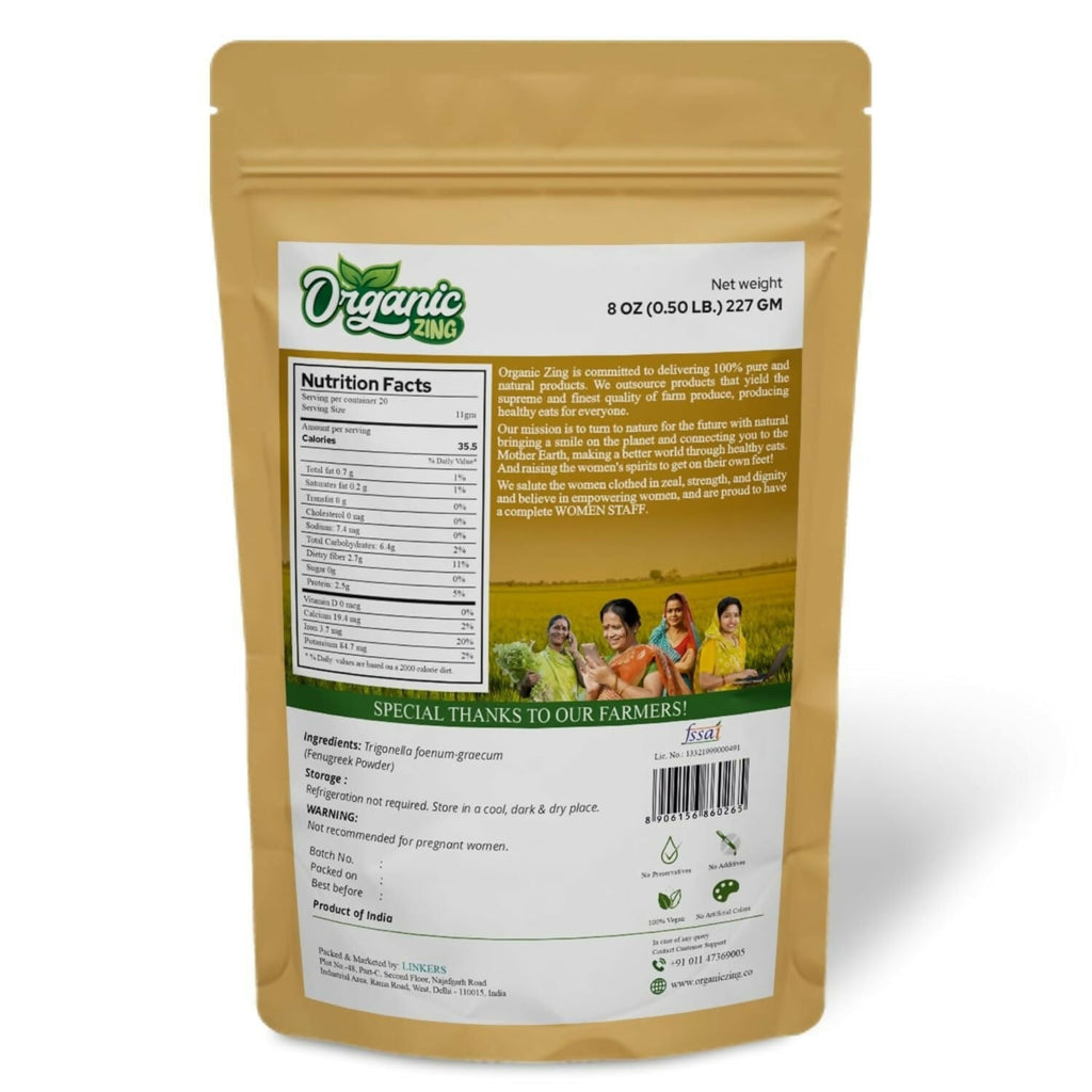 Organic Zing Fenugreek Powder - Distacart