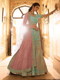 Myra Beautiful Blue Crepe Embroidered Lehenga Choli