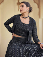 Myra Navy Blue georgette Designer Suit