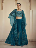 Myra Rama Green Crepe Designer Suit