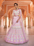 Myra Baby Pink Designer Hand work Lehenga