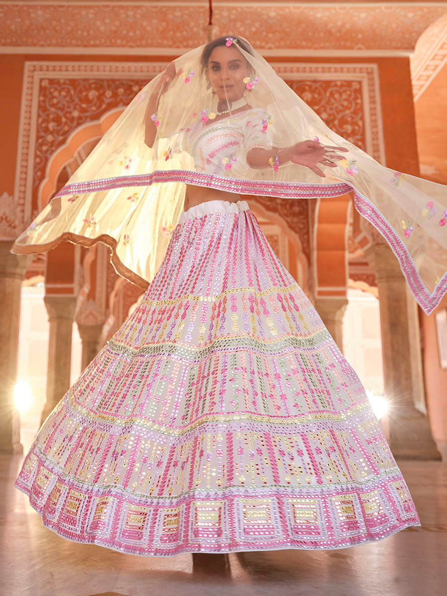Myra Baby Pink Designer Handwork Lehenga