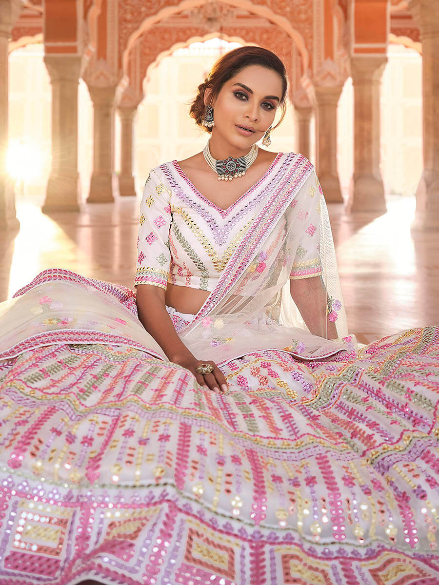 Myra Baby Pink Designer Handwork Lehenga