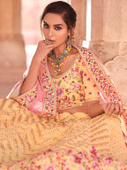 Myra Light Yellow Designer Hand work Lehenga
