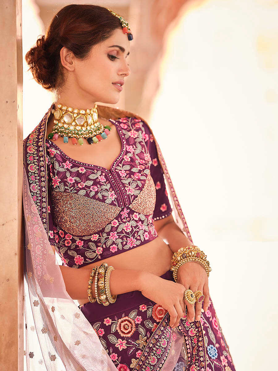 Myra Violet Designer Handwork Lehenga