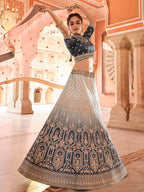 Myra Navy Blue Designer Hand work Lehenga