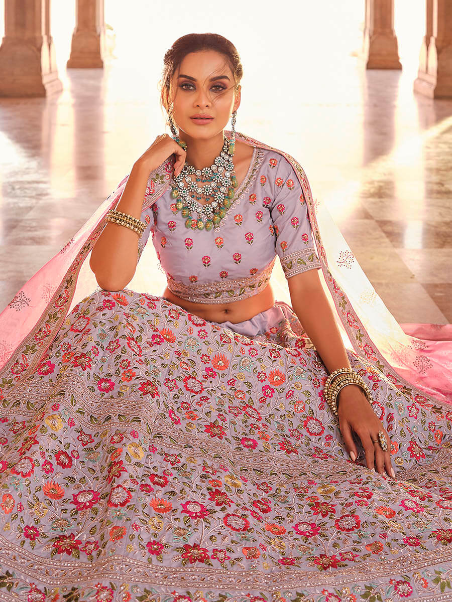 Myra Dusty Pink Designer Hand work Lehenga