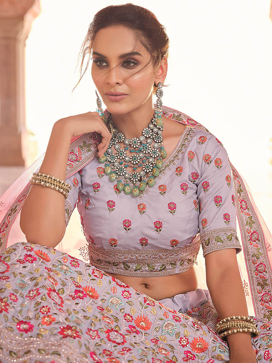 Myra Dusty Pink Designer Hand work Lehenga