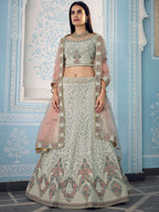 Myra Grey Georgette Embroidered Lehenga
