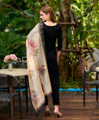 Prazu Fashion Black Viscose Rayon Embroidered Straight Kurta Set - Distacart