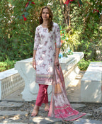 Prazu Fashion Off White Cotton Leaf Embroidered Kurta Set - Distacart