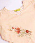 Prazu Fashion Beige Crepe Printed Designer Kurta Set - Distacart