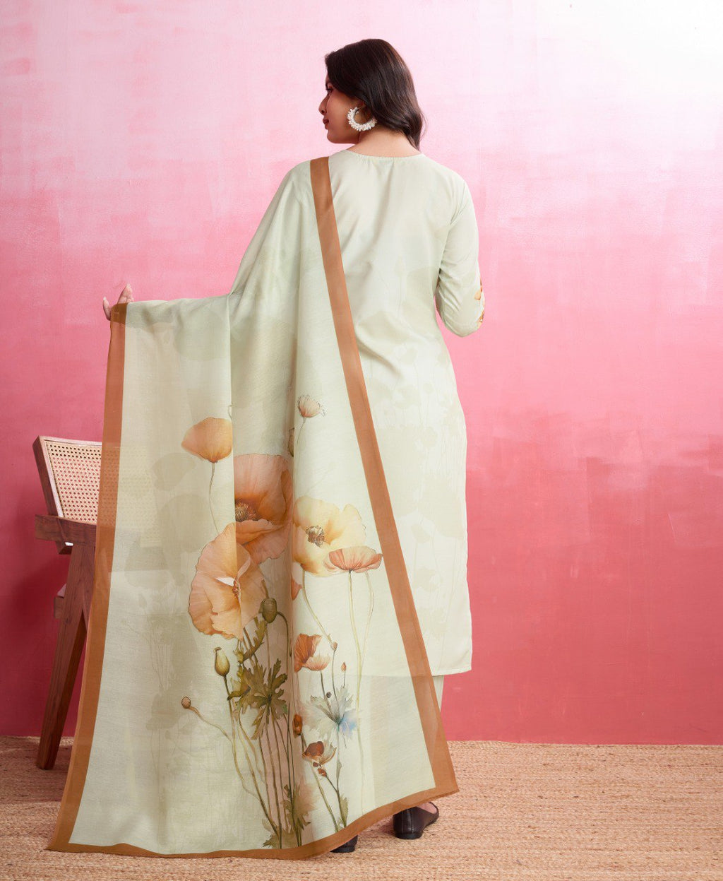 Prazu Fashion Cream Crepe Printed Designer Kurta Set - Distacart