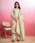 Prazu Fashion Cream Crepe Printed Designer Kurta Set - Distacart