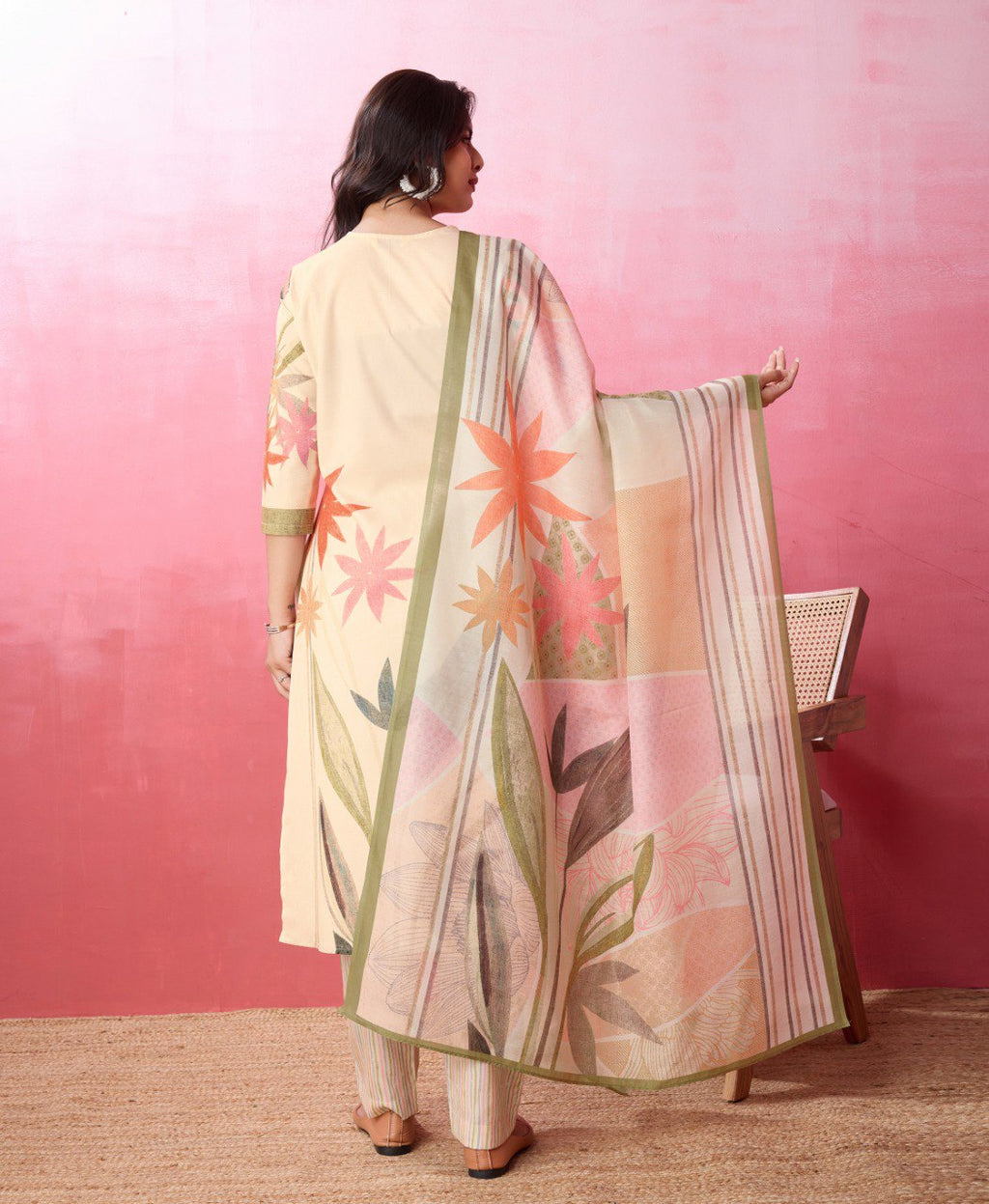 Prazu Fashion Off White Crepe Printed Designer Kurta Set - Distacart