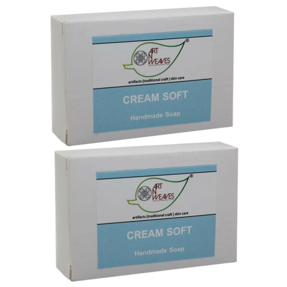 artNweaves Cream Soft Handmade Soap