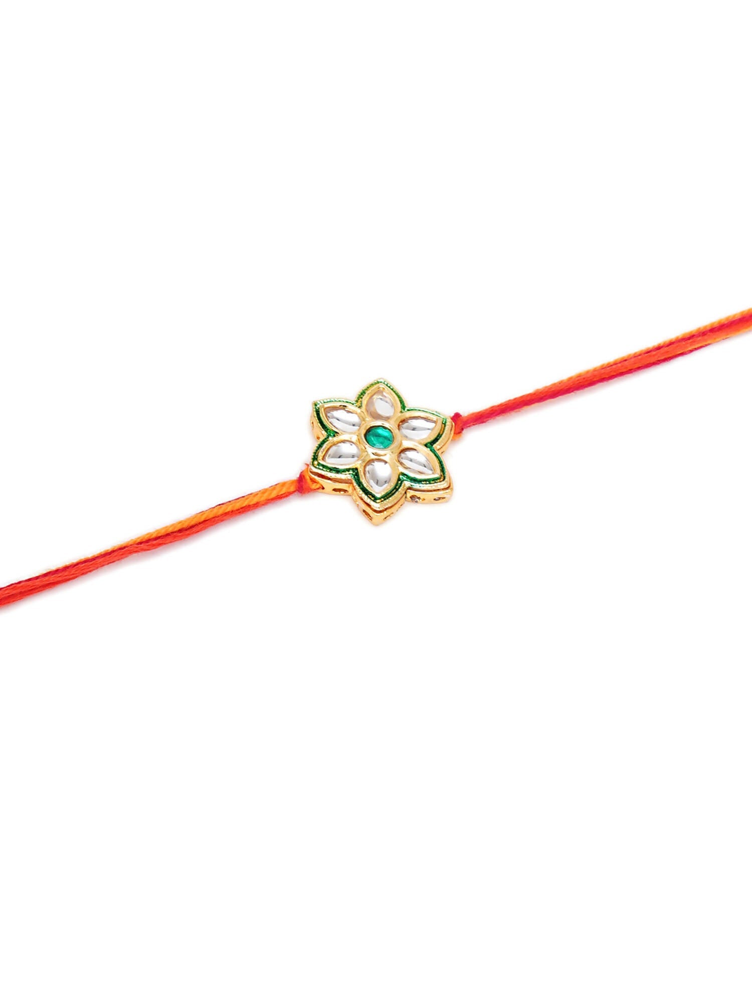 Designer kundan Rakhi - Ruby Raang - Distacart
