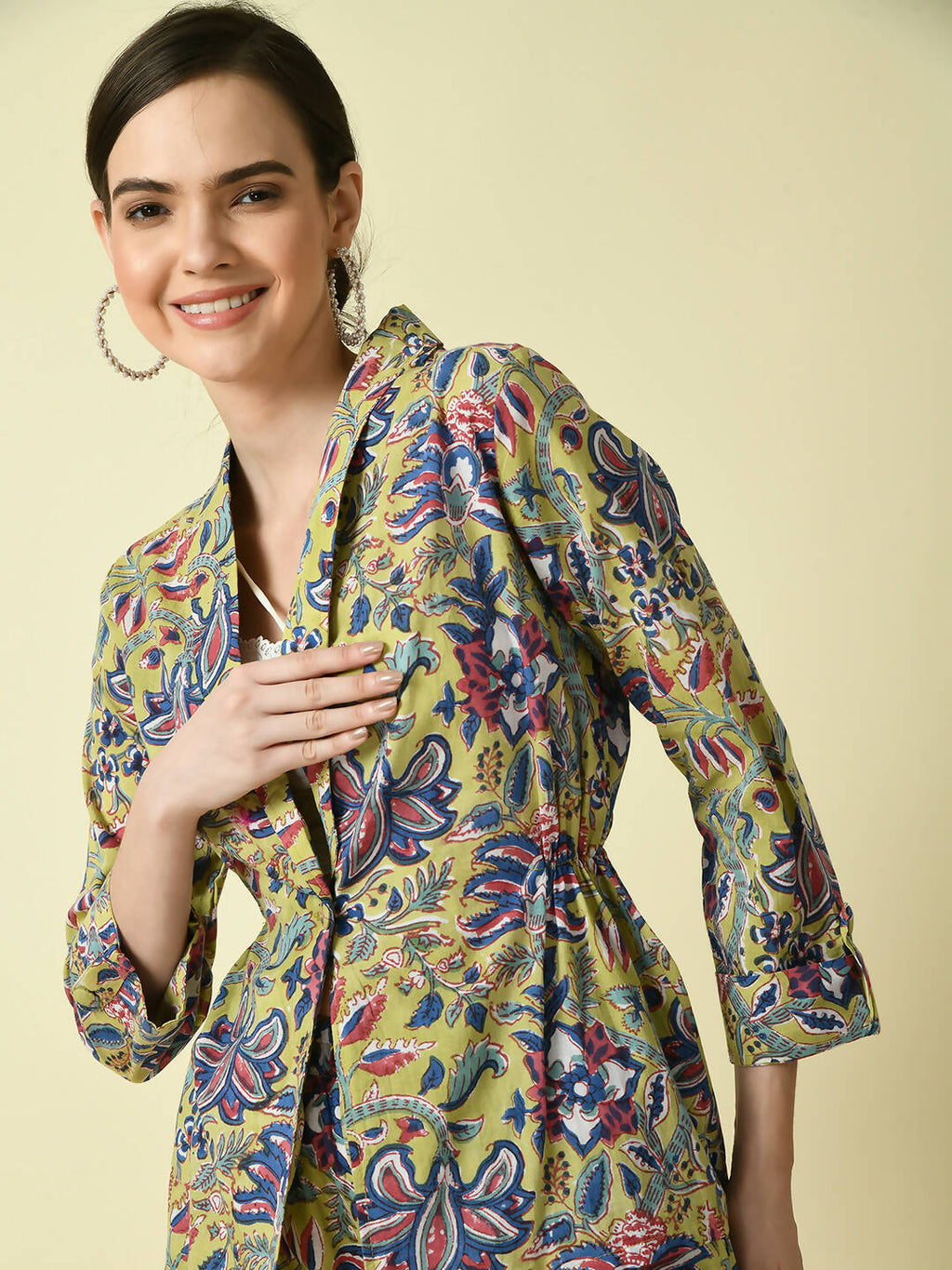Myshka Women's Multi Cotton Printed jacket