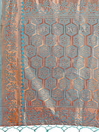 Shree Shyam Fashion Pink Woven Zari Traditional Linen Cotton Saree with Rich Pallu & Unstitched Blouse - Festive & Wedding Wear Saree