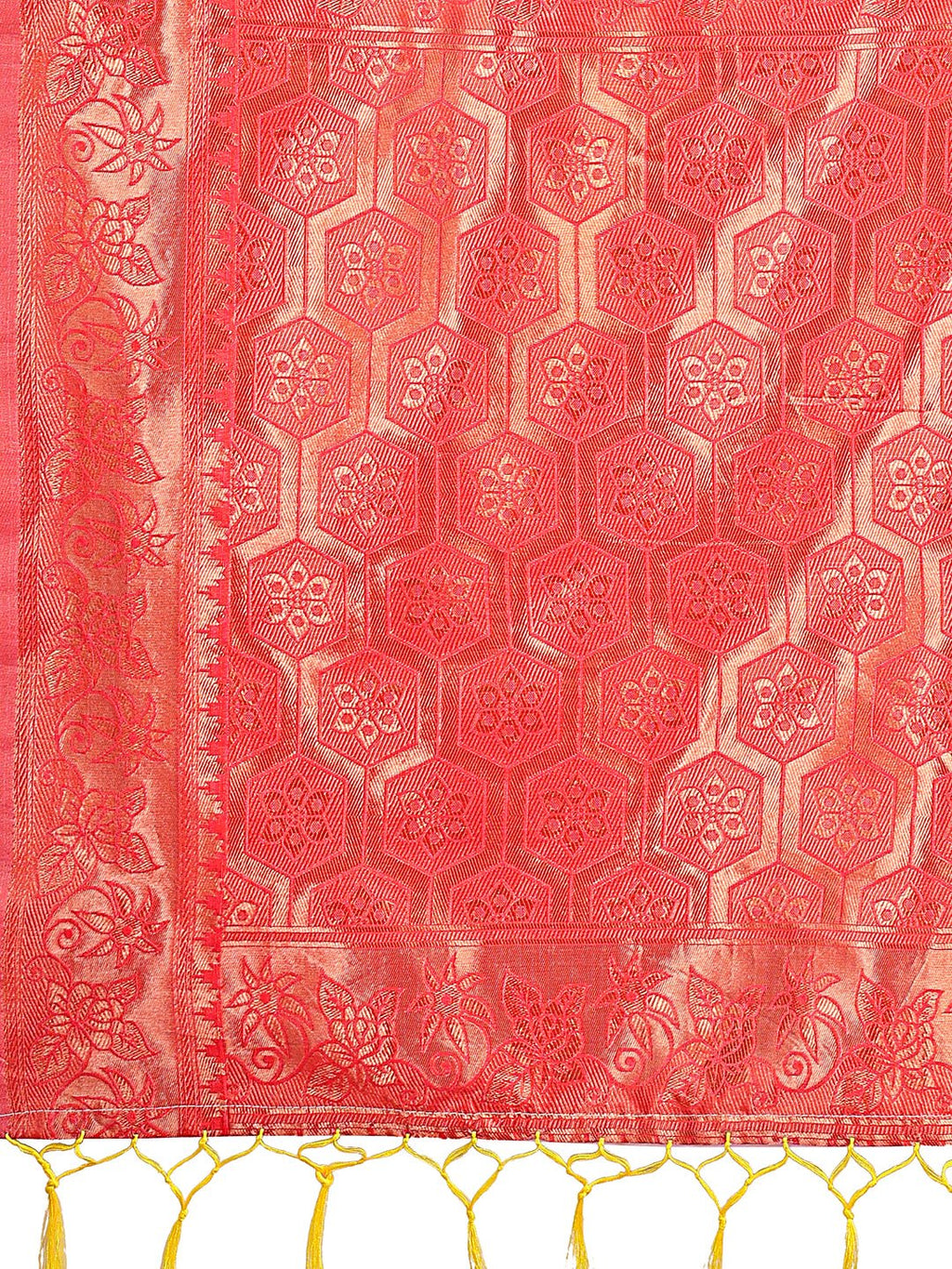 Shree Shyam Fashion Yellow Woven Zari Traditional Linen Cotton Saree with Rich Pallu & Unstitched Blouse - Festive & Wedding Wear Saree