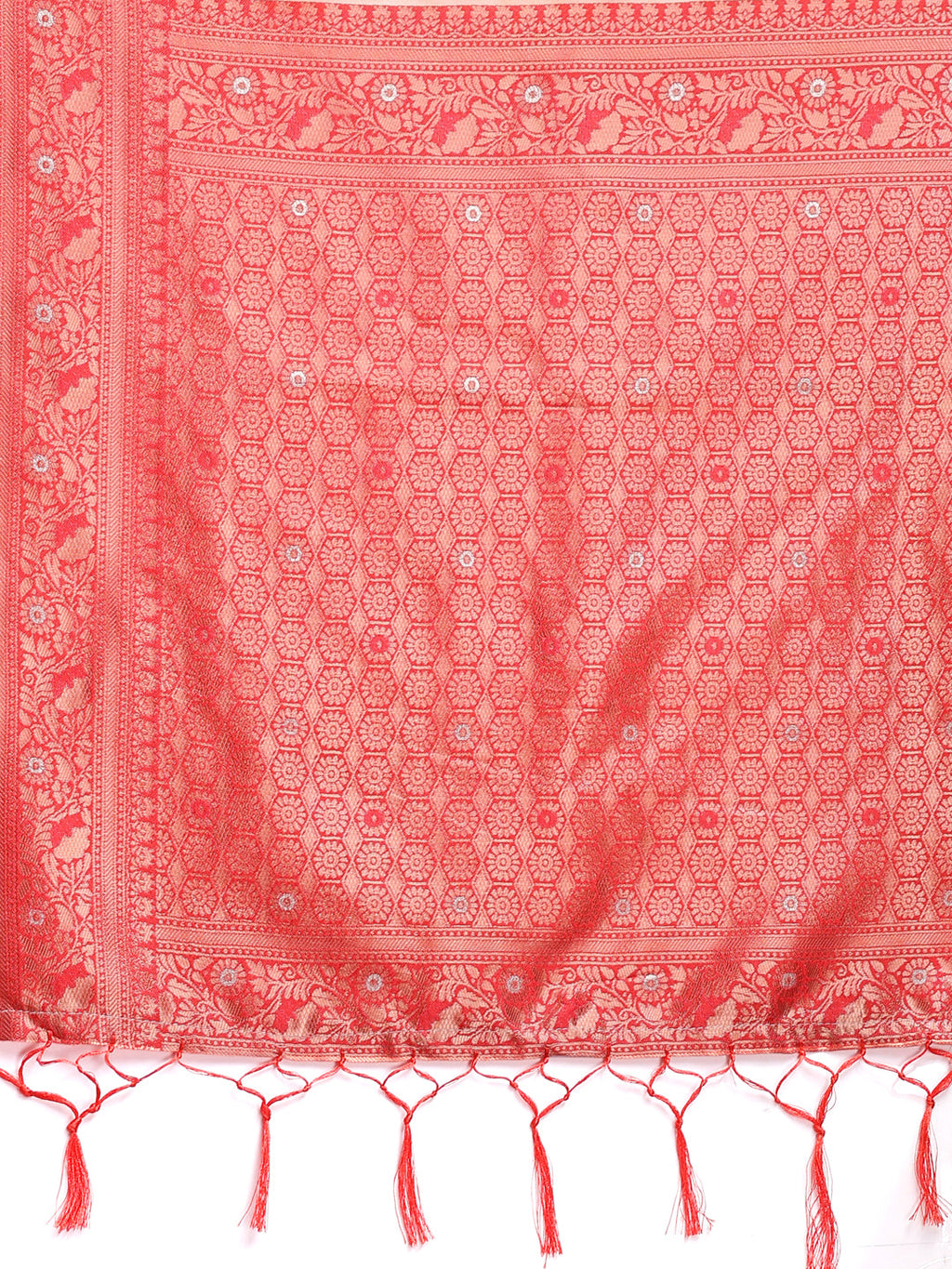 Shree Shyam Fashion Elegant Orange Cotton Saree with Contrast Pallu - Perfect Blend of Tradition & Comfort