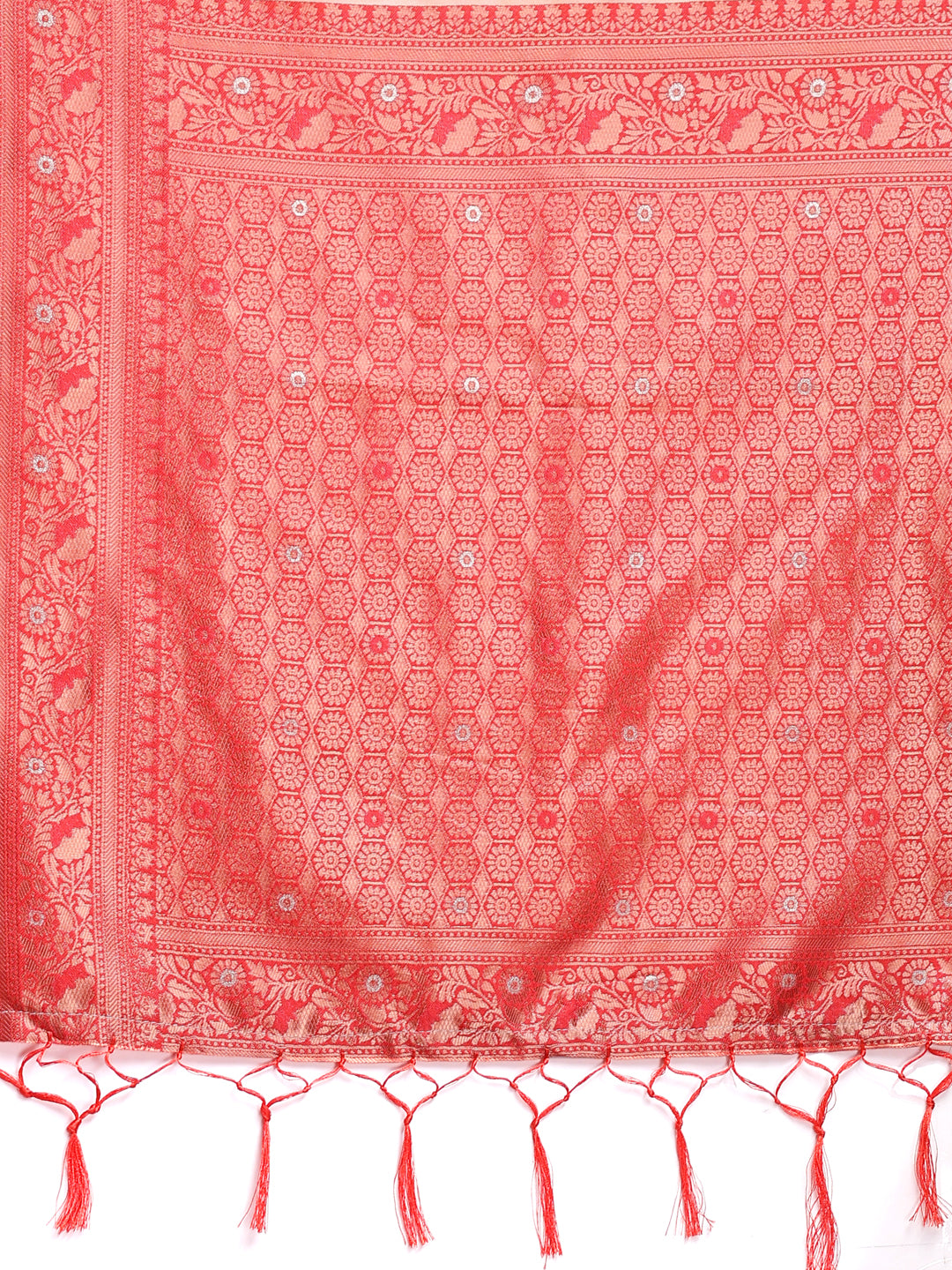 Shree Shyam Fashion Elegant Orange Cotton Saree with Contrast Pallu - Perfect Blend of Tradition & Comfort