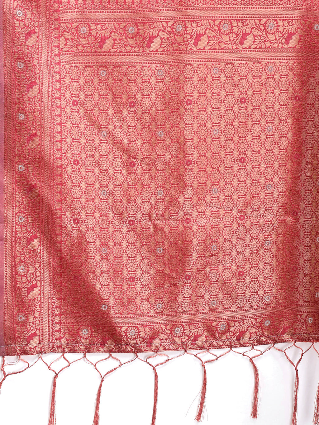 Shree Shyam Fashion Elegant Peach Cotton Saree with Contrast Pallu - Perfect Blend of Tradition & Comfort
