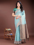 Shree Shyam Fashion Elegant Sea Green Cotton Saree with Contrast Pallu - Perfect Blend of Tradition & Comfort