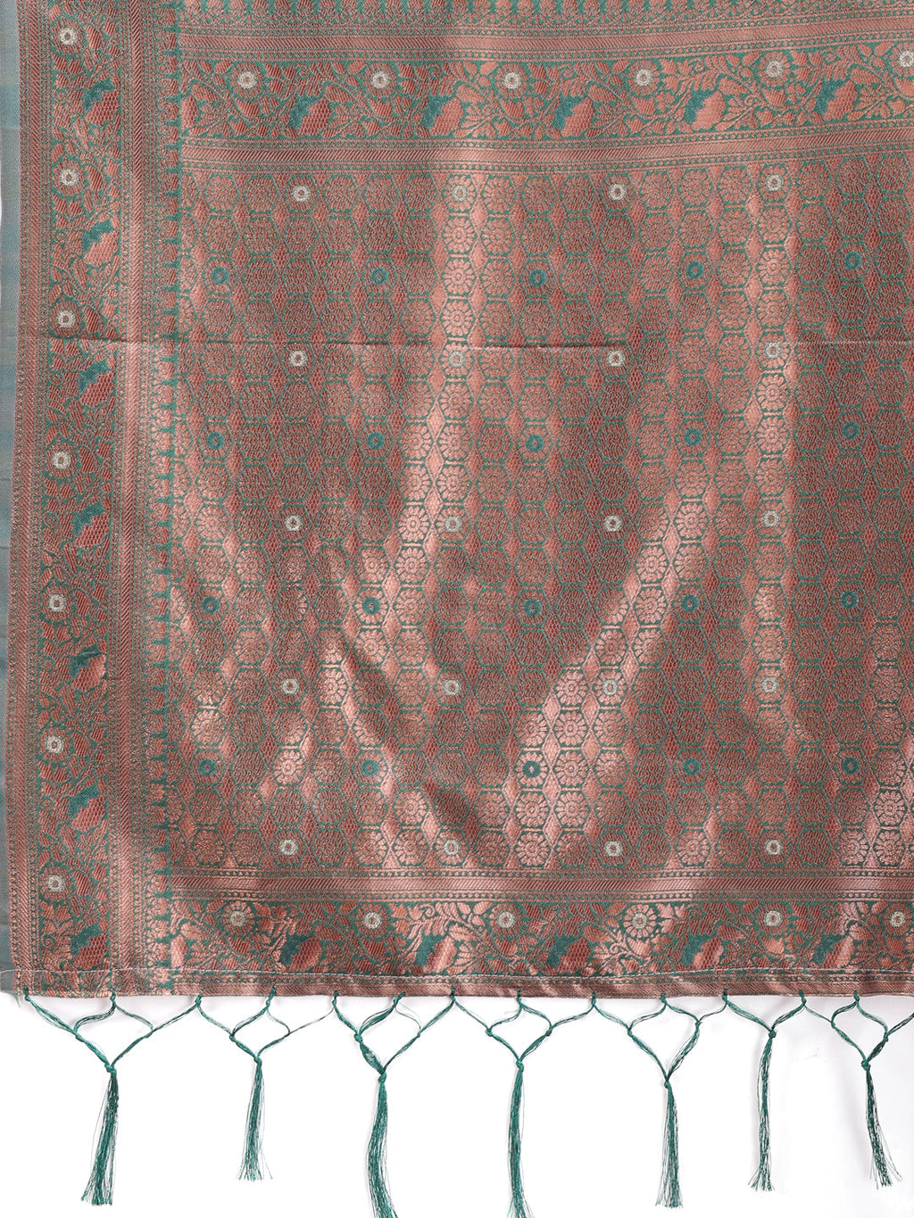 Shree Shyam Fashion Elegant Sea Green Cotton Saree with Contrast Pallu - Perfect Blend of Tradition & Comfort