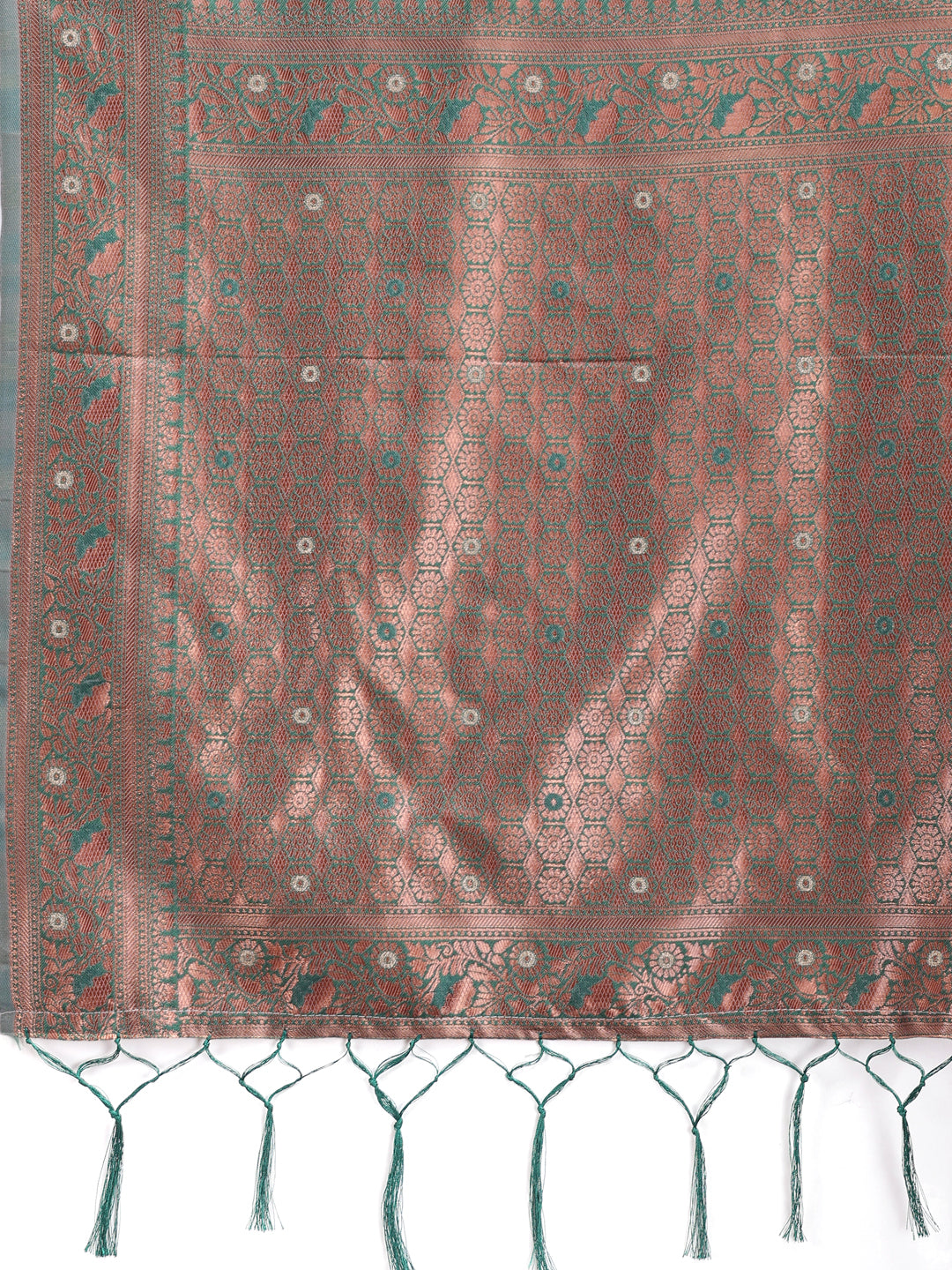 Shree Shyam Fashion Elegant Sea Green Cotton Saree with Contrast Pallu - Perfect Blend of Tradition & Comfort