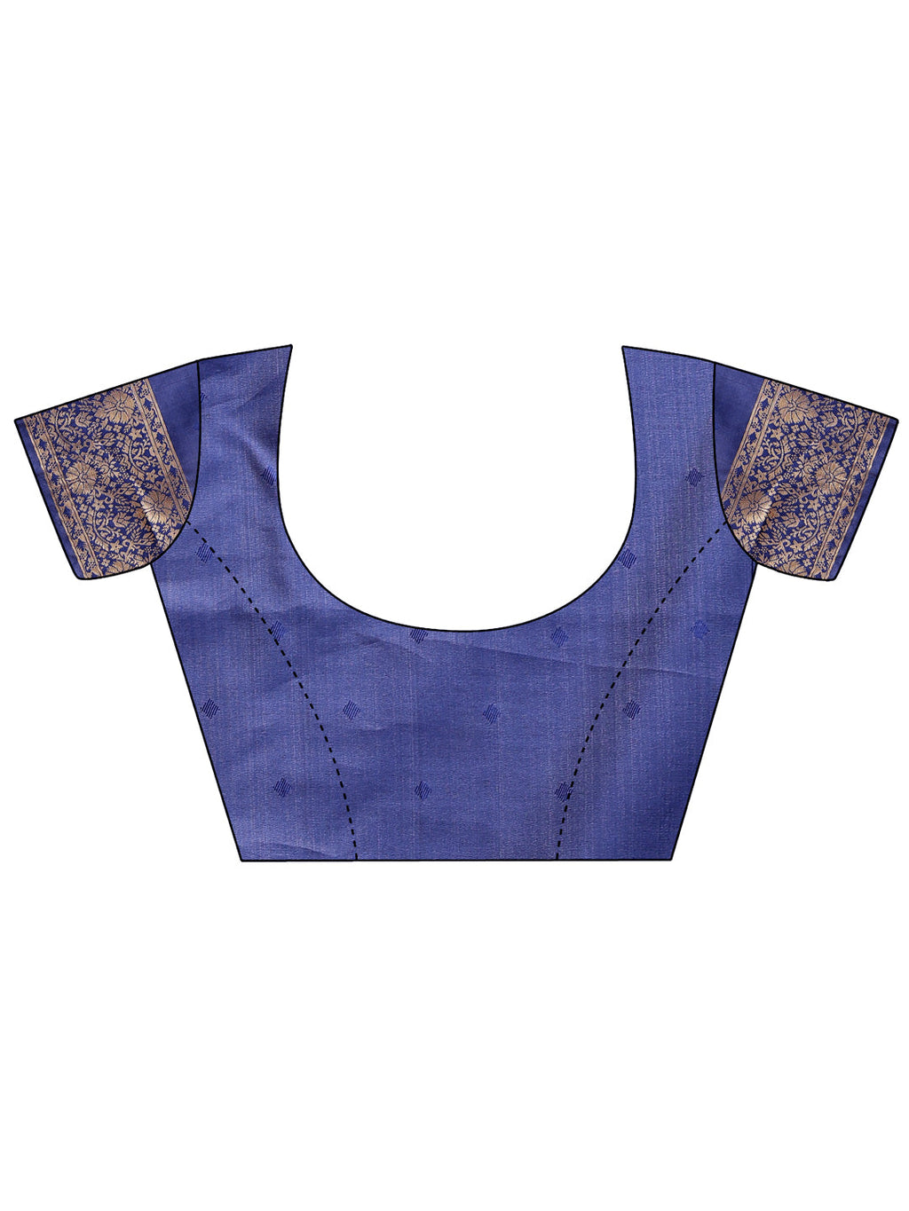 Shree Shyam Fashion Cream & Navy Blue Banarasi silk Woven Zari Work Traditional Tassel Saree