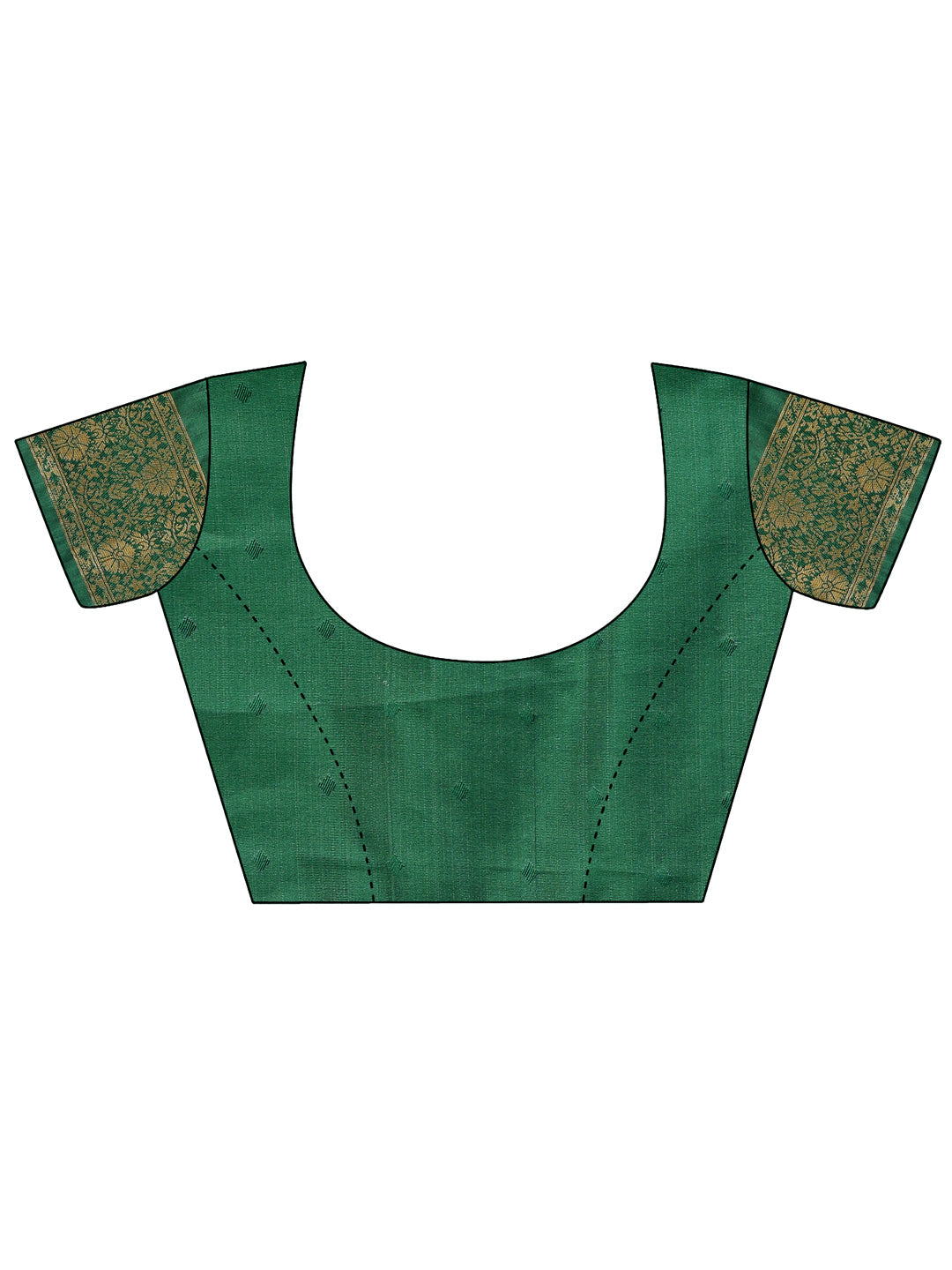 Shree Shyam Fashion Cream & Green Banarasi silk Woven Zari Work Traditional Tassel Saree