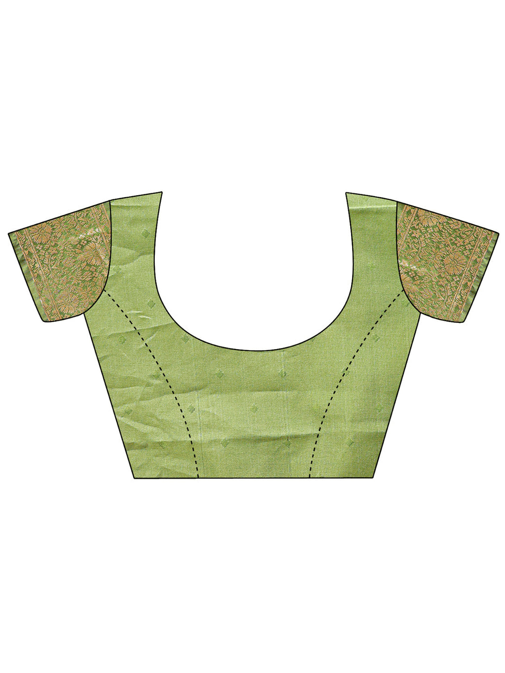 Shree Shyam Fashion Cream & Light Green Banarasi silk Woven Zari Work Traditional Tassel Saree