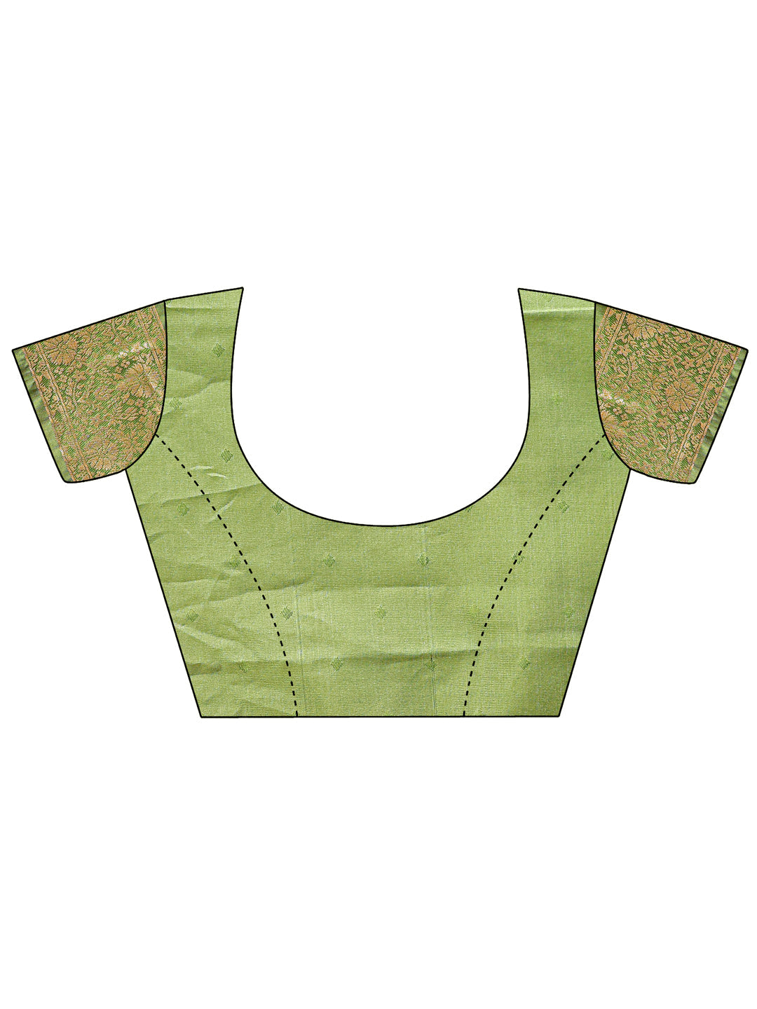 Shree Shyam Fashion Cream & Light Green Banarasi silk Woven Zari Work Traditional Tassel Saree