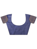 Shree Shyam Fashion Cream & Navy Blue Banarasi silk Woven Zari Work Traditional Tassel Saree