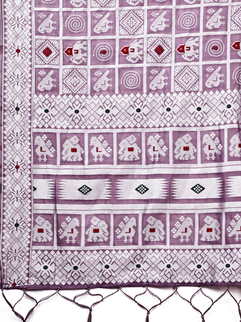 Shree Shyam Fashion Threads of Tradition: Purple Linen Cotton Saree Woven with Stories of Grace & Heritage