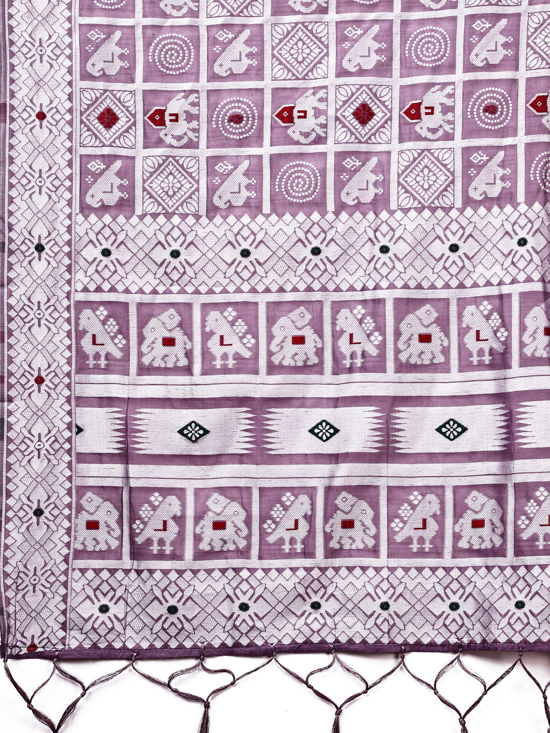 Shree Shyam Fashion Threads of Tradition: Purple Linen Cotton Saree Woven with Stories of Grace & Heritage