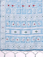 Shree Shyam Fashion Threads of Tradition: Sky Blue Linen Cotton Saree Woven with Stories of Grace & Heritage