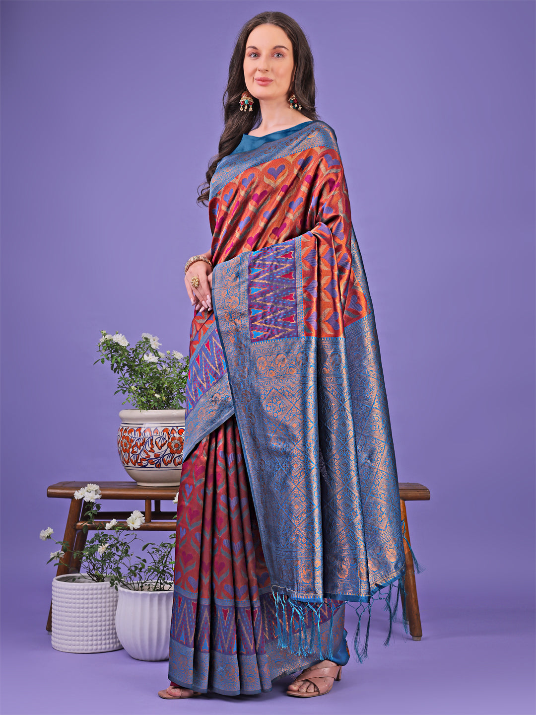 Shree Shyam Fashion Radiant Lichi Silk Saree - A Touch of Royalty in Every Thread