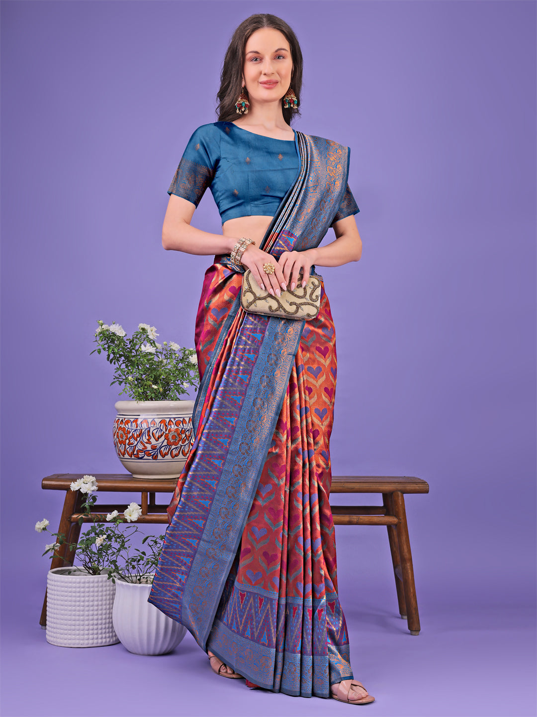 Shree Shyam Fashion Radiant Lichi Silk Saree - A Touch of Royalty in Every Thread