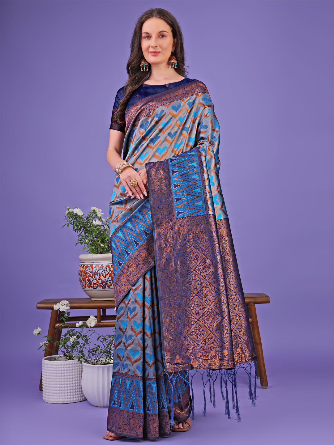 Shree Shyam Fashion Radiant Lichi Silk Saree - A Touch of Royalty in Every Thread