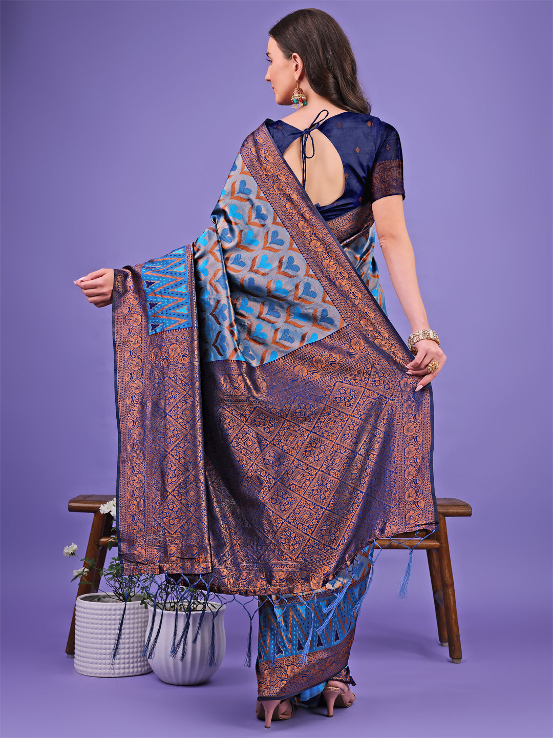 Shree Shyam Fashion Radiant Lichi Silk Saree - A Touch of Royalty in Every Thread