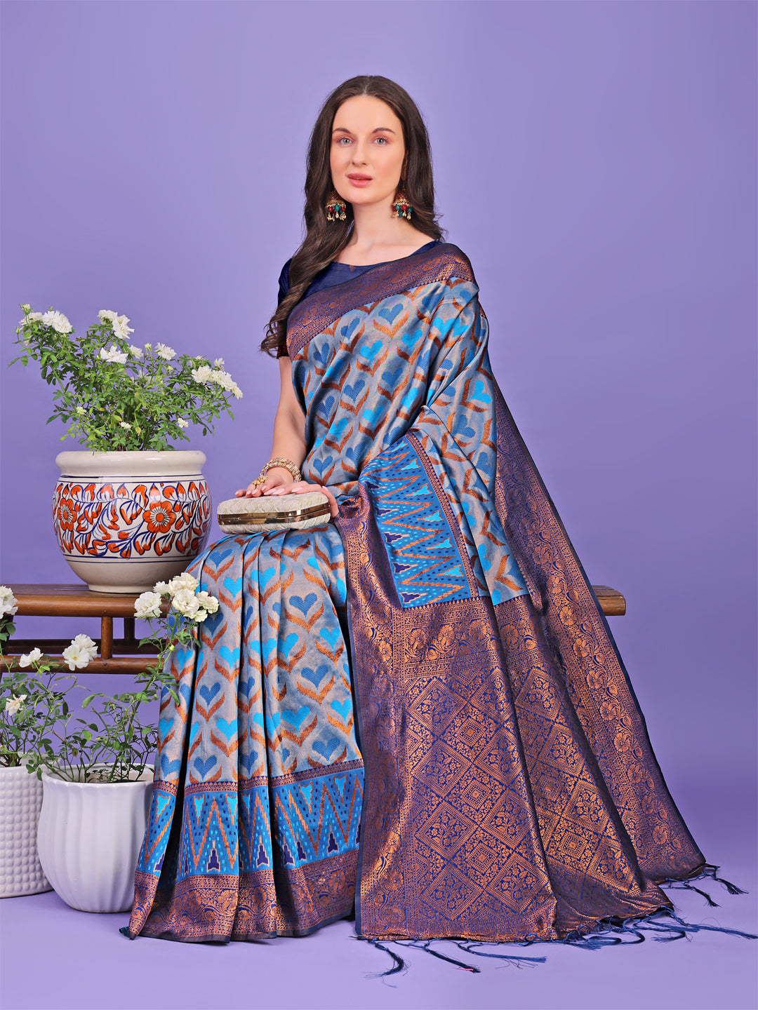 Shree Shyam Fashion Radiant Lichi Silk Saree - A Touch of Royalty in Every Thread