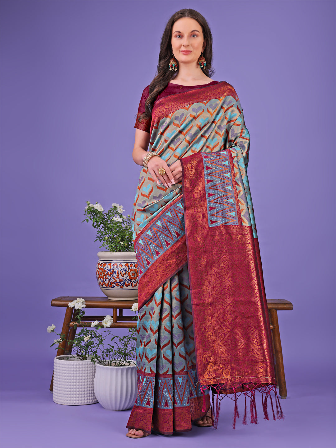 Shree Shyam Fashion Radiant Lichi Silk Saree - A Touch of Royalty in Every Thread