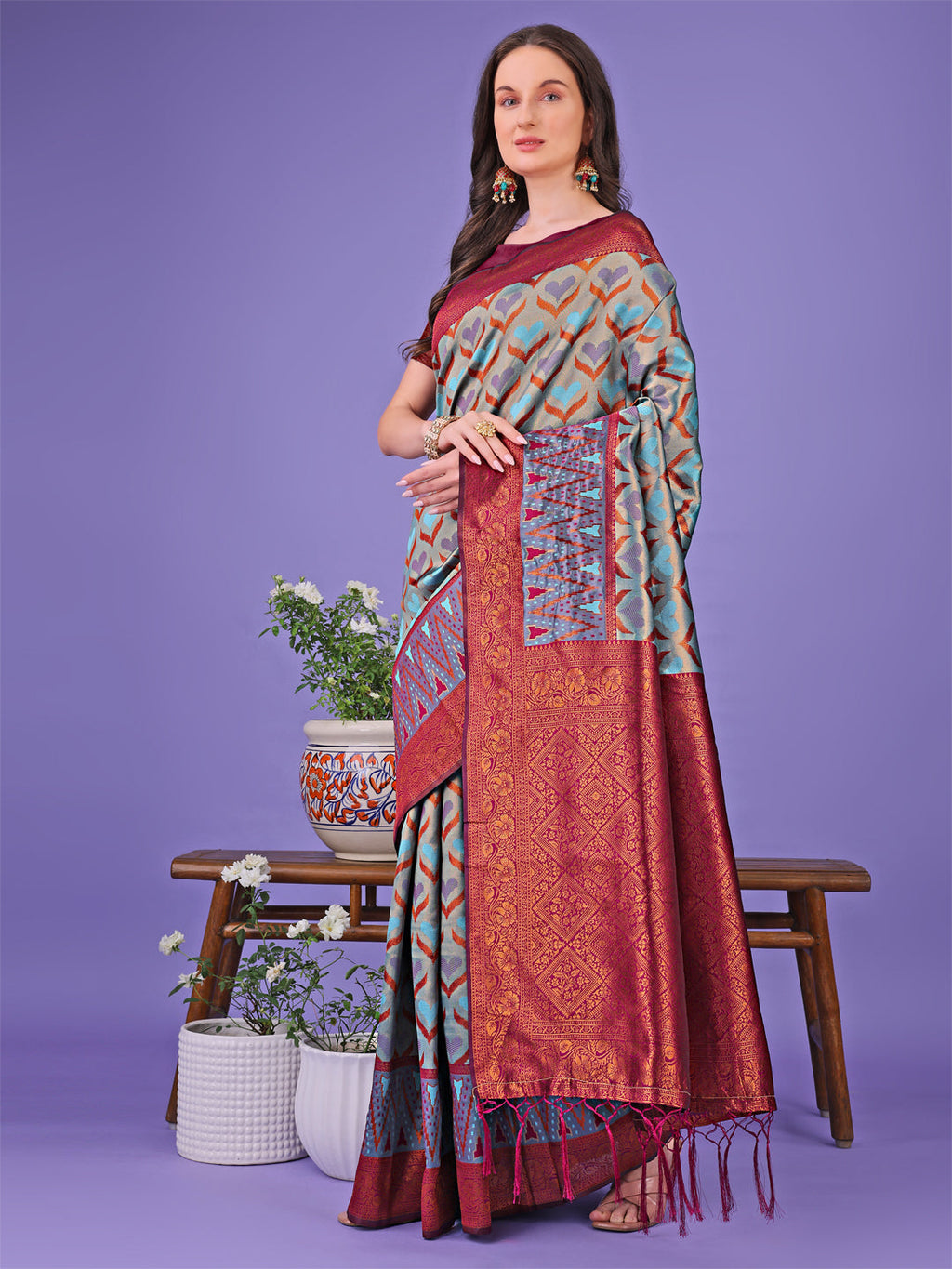 Shree Shyam Fashion Radiant Lichi Silk Saree - A Touch of Royalty in Every Thread