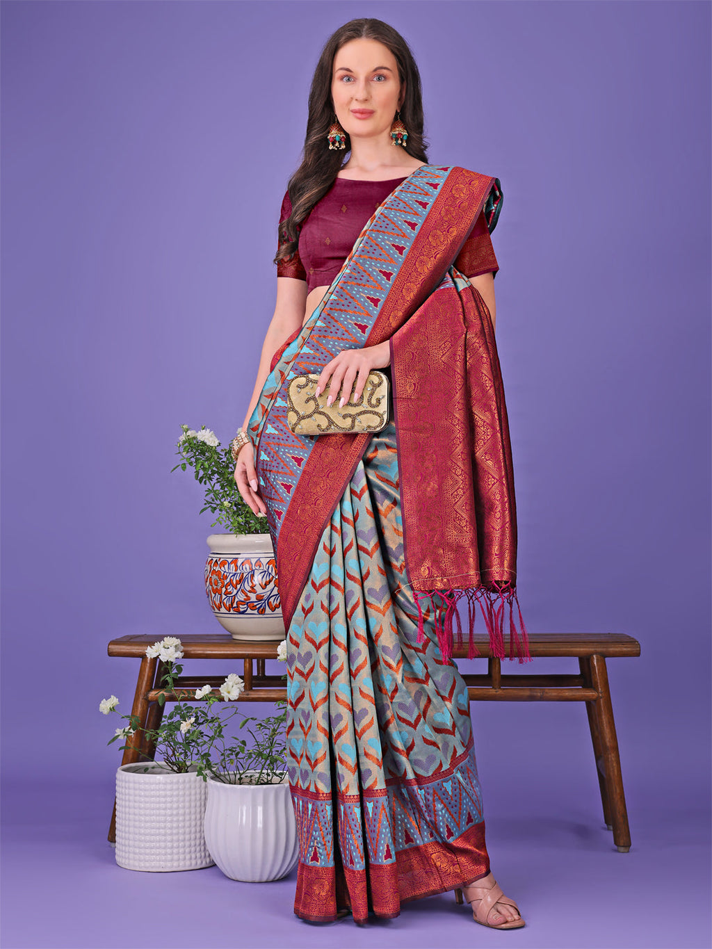 Shree Shyam Fashion Radiant Lichi Silk Saree - A Touch of Royalty in Every Thread