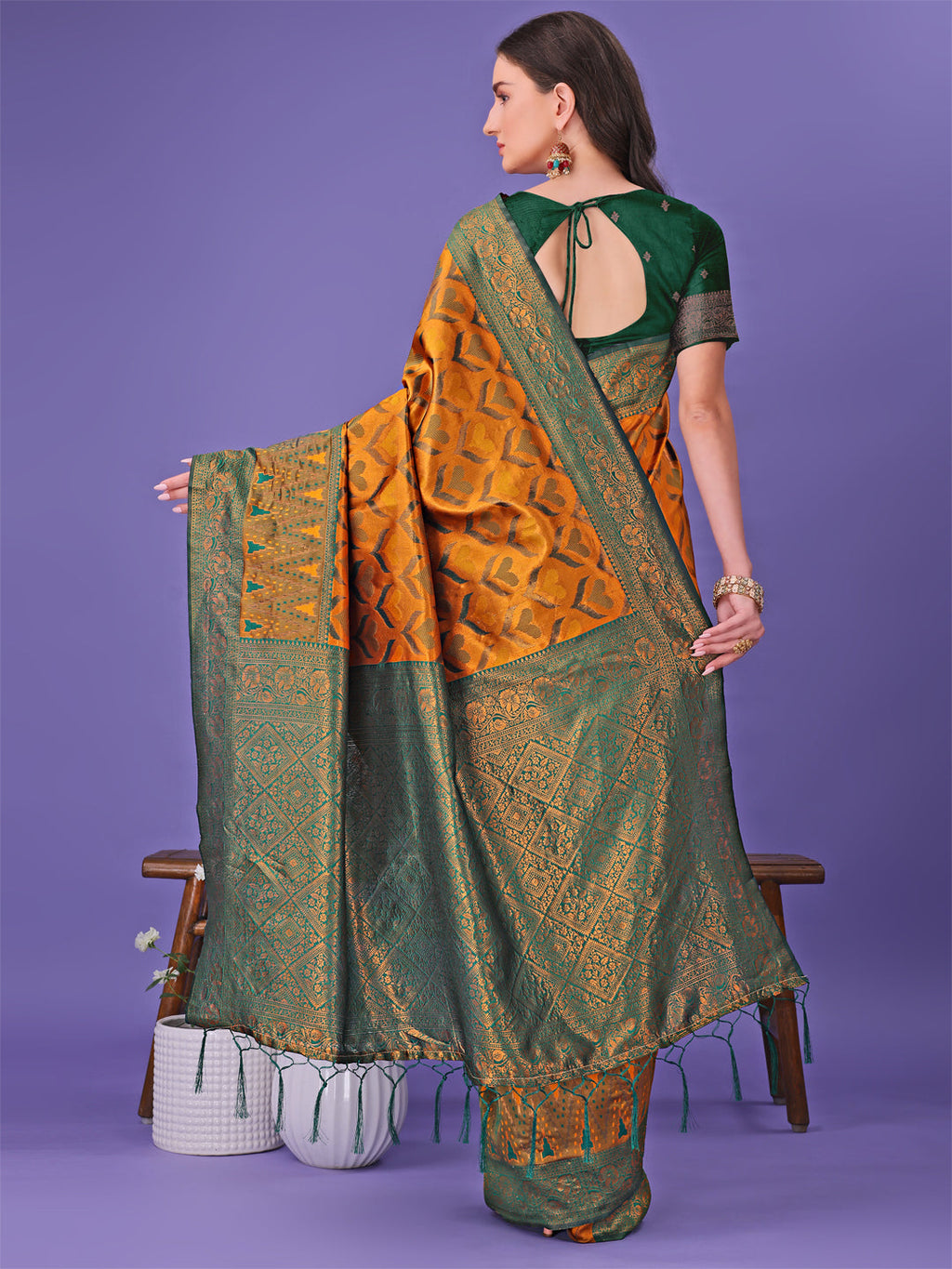 Shree Shyam Fashion Radiant Lichi Silk Saree - A Touch of Royalty in Every Thread