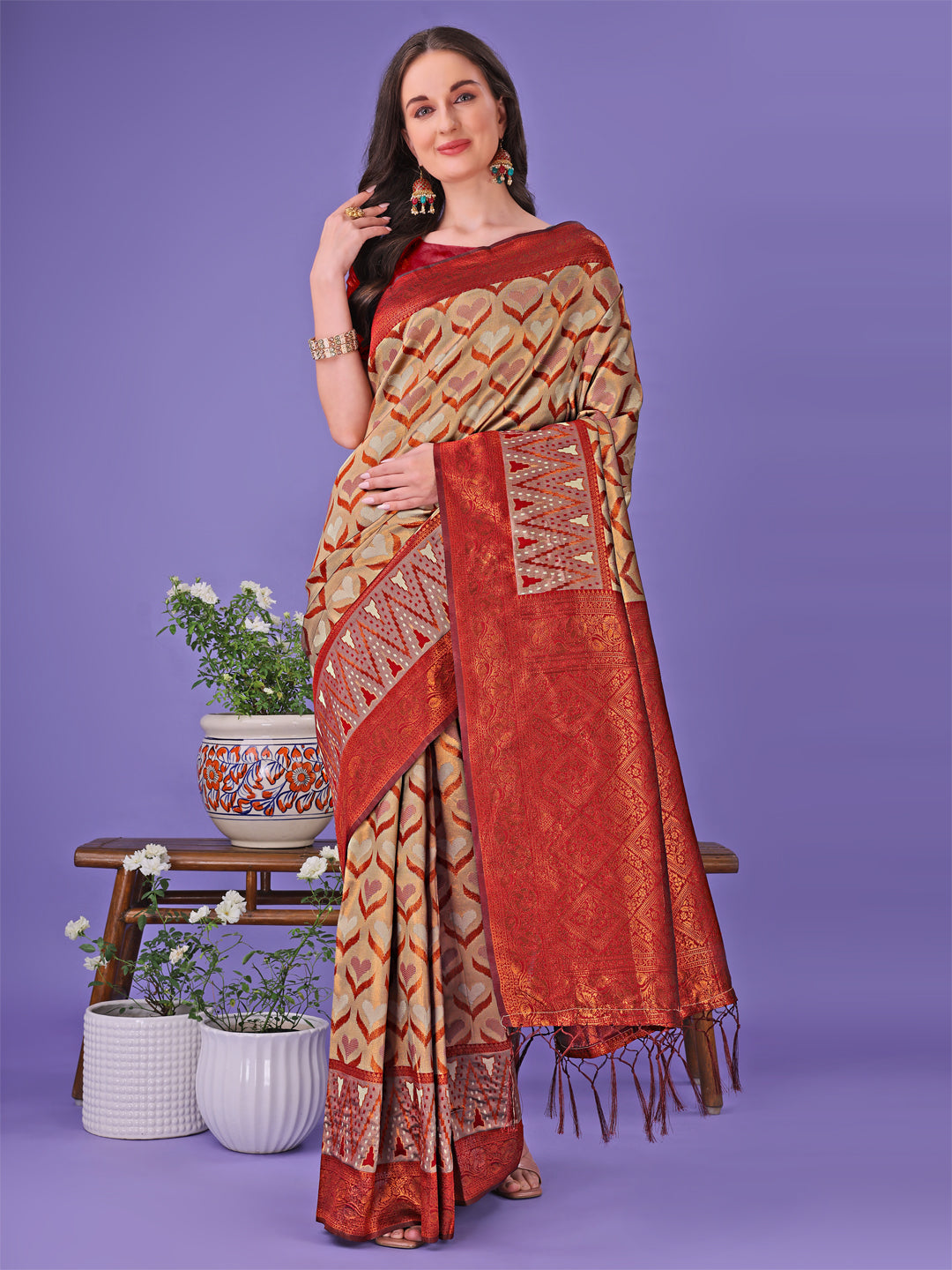 Shree Shyam Fashion Radiant Lichi Silk Saree - A Touch of Royalty in Every Thread