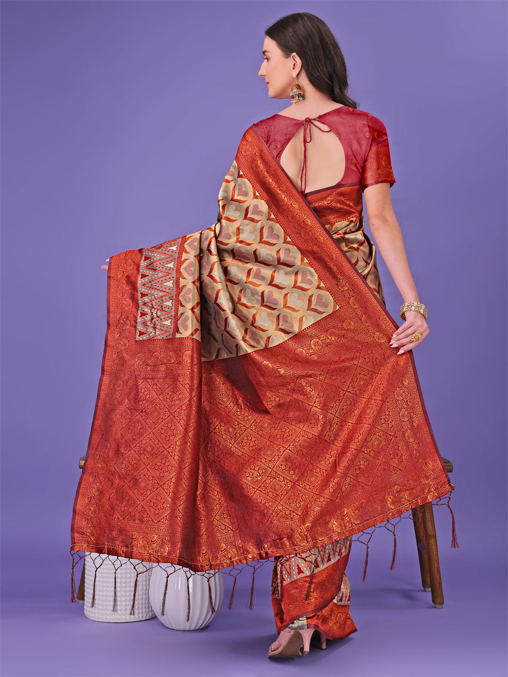 Shree Shyam Fashion Radiant Lichi Silk Saree - A Touch of Royalty in Every Thread