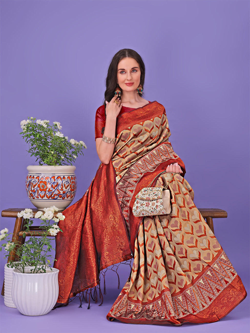 Shree Shyam Fashion Radiant Lichi Silk Saree - A Touch of Royalty in Every Thread